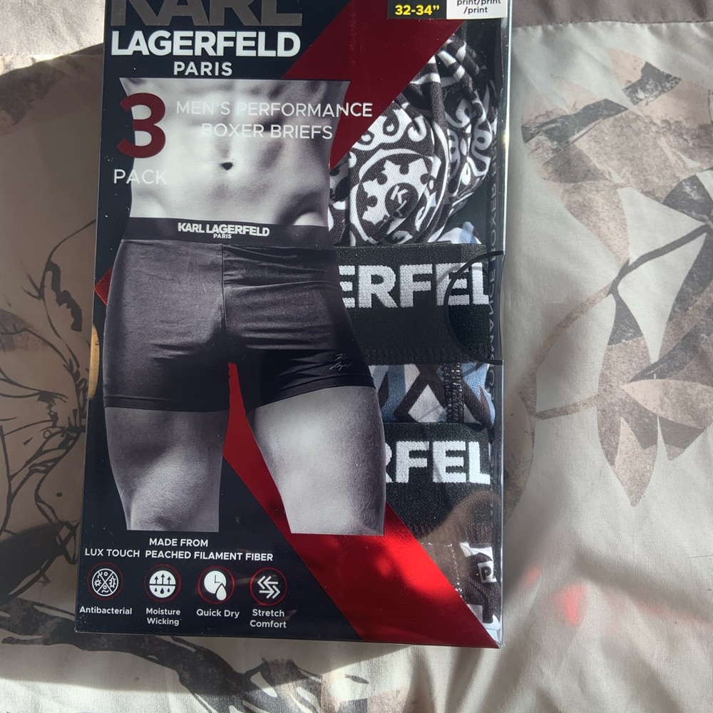 Karl Lagerfeld Men's Boxer Briefs 3-Pack - Black